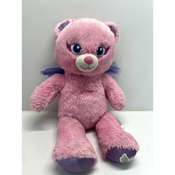 BAB Pink Fairy Bear Beary Fairy Friends Plush with Purple Wings 16” - Picture 4 of 5